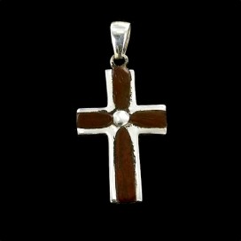 Wood and Silver Cross