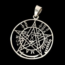 Tetragrammaton. Silver pendant with chain