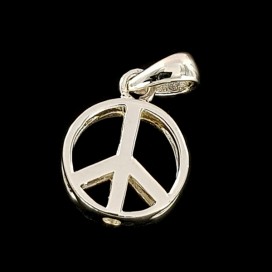 Peace symbol. Sterling silver pendant