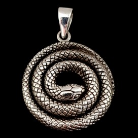Python. Silver pendant