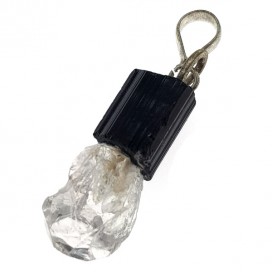 Tourmaline and Herkimer Diamond  pendant