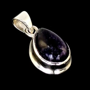 Amethyst pendant.  Sterling silver