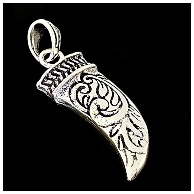 Wolf's Fang. Sterling silver pendant