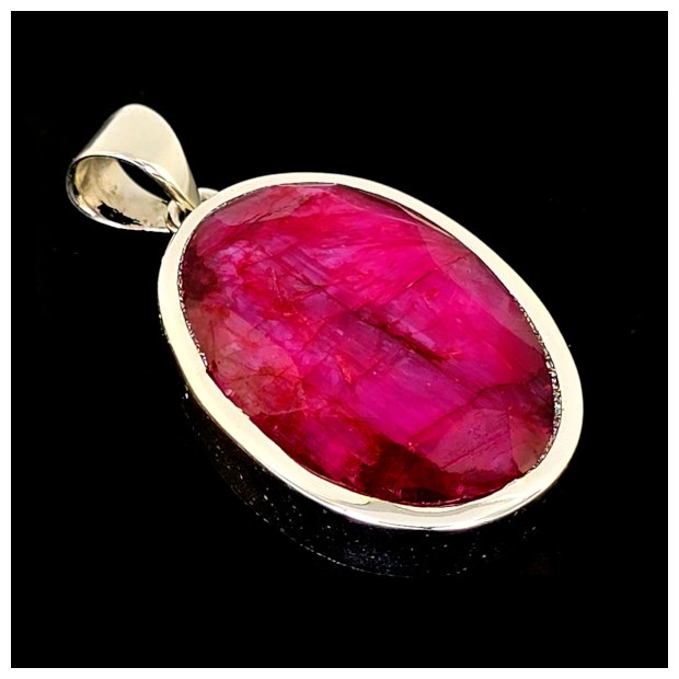 Ruby Pendant in Sterling Silver