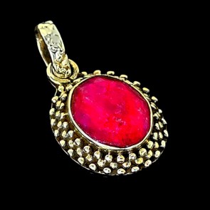 Ruby Pendant in Sterling Silver