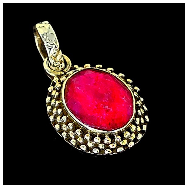 Ruby Pendant in Sterling Silver