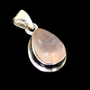 Rose Quartz  Stone. Sterling silver