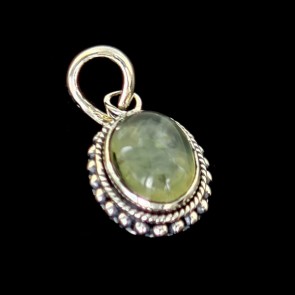 Prehnite pendant in Sterling Silver