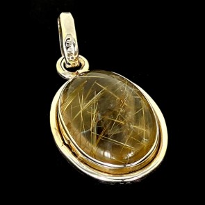 Rutilated Quartz - Sterling Silver Pendat