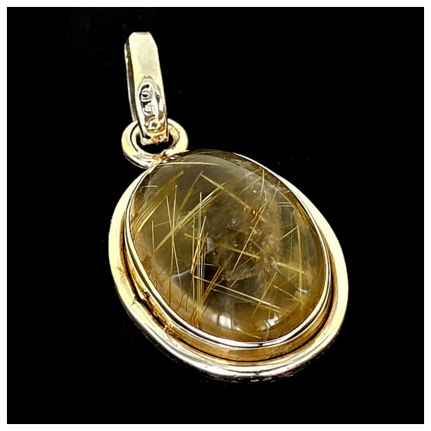 Rutilated Quartz - Sterling Silver Pendat