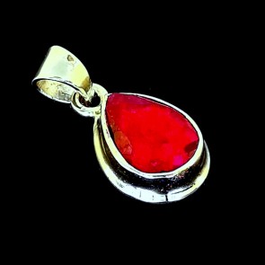 Ruby Pendant in Sterling Silver