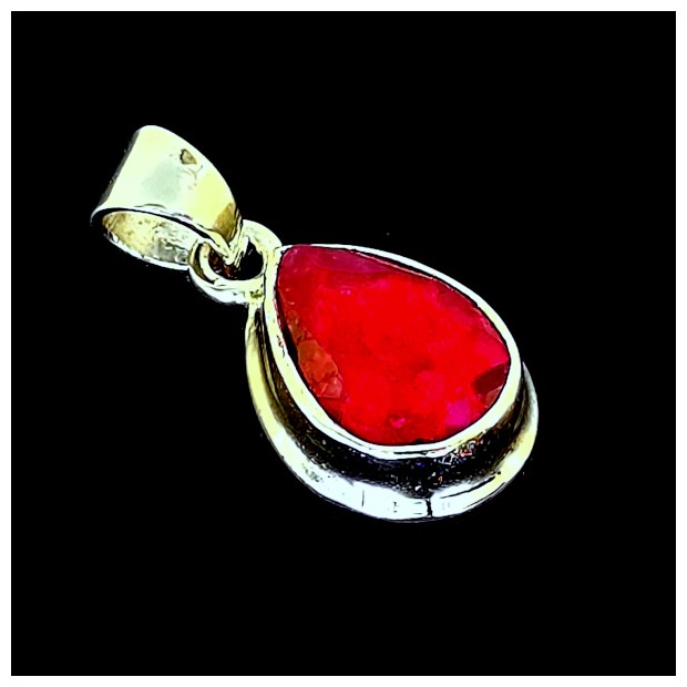 Ruby Pendant in Sterling Silver