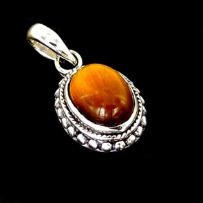 Tiger's Eye Pendant in Sterling Silver