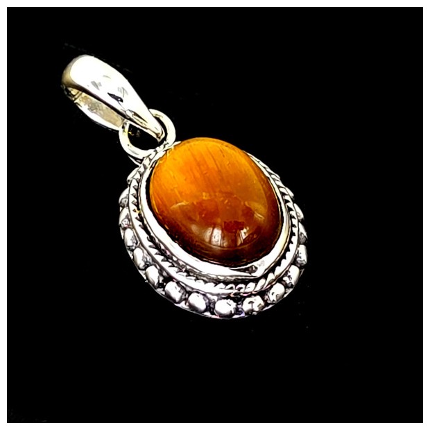 Tiger's Eye Pendant in Sterling Silver