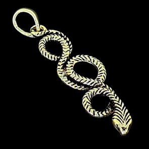 Serpiente. Colgante de plata de ley